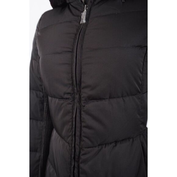 Armani Jeans Womans Down Jacket Coat Sz 38 XS US 2 Black Faux Fur Trim Hood NWT - Picture 5 of 7